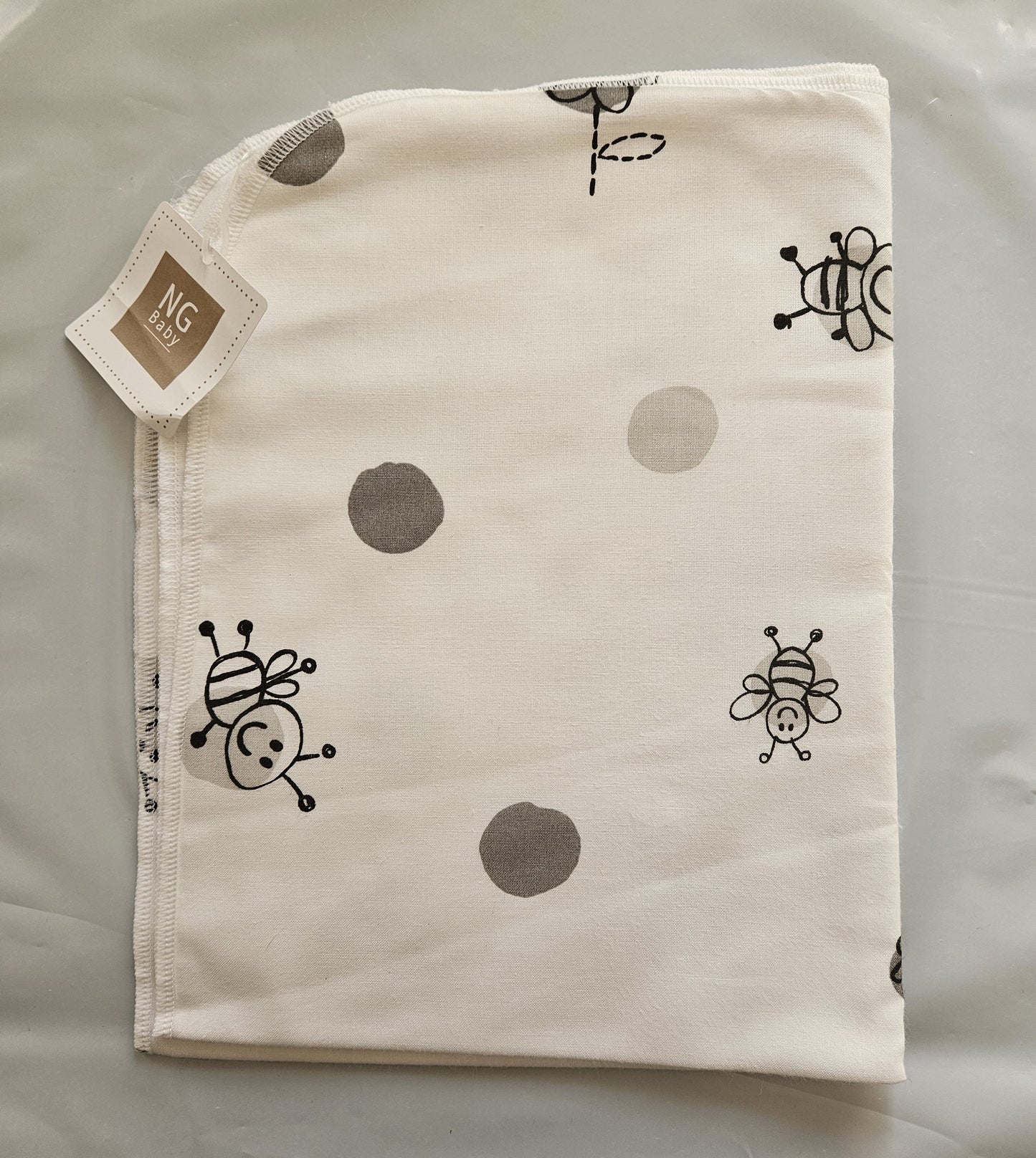 Ng-Baby Snuttefilt med mönster av Bi