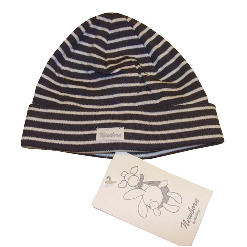 Babymössa Randig Newborn walking bambu