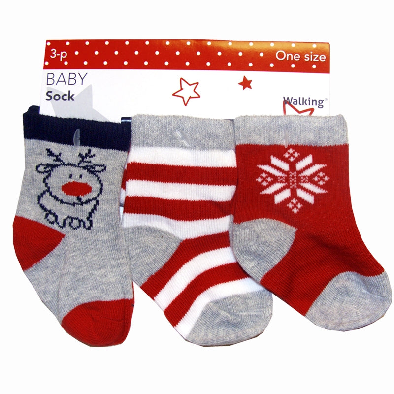 3-Pack Julfina Babysockar