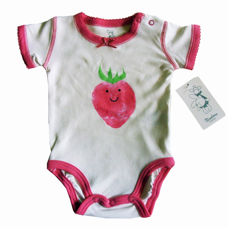 Söt Babybody i bambu - kort ärm