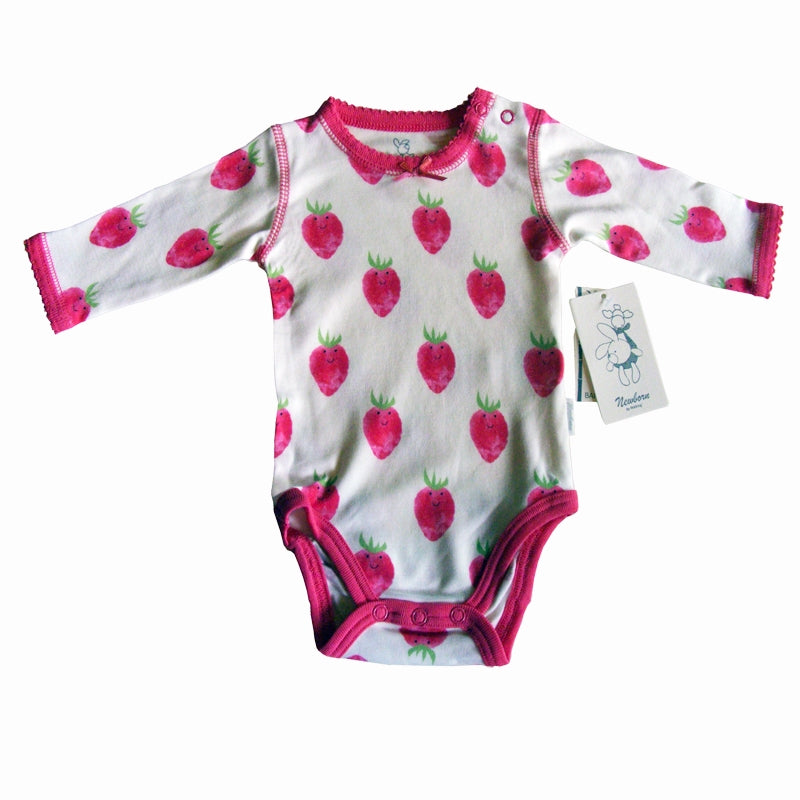 Söt Babybody i bambu - lång ärm