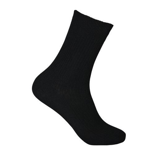 Ribbstickad strumpa med extra lös resår