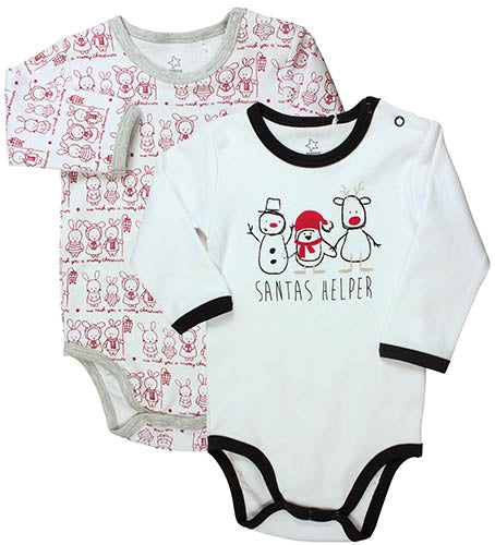 Babybody med jultryck