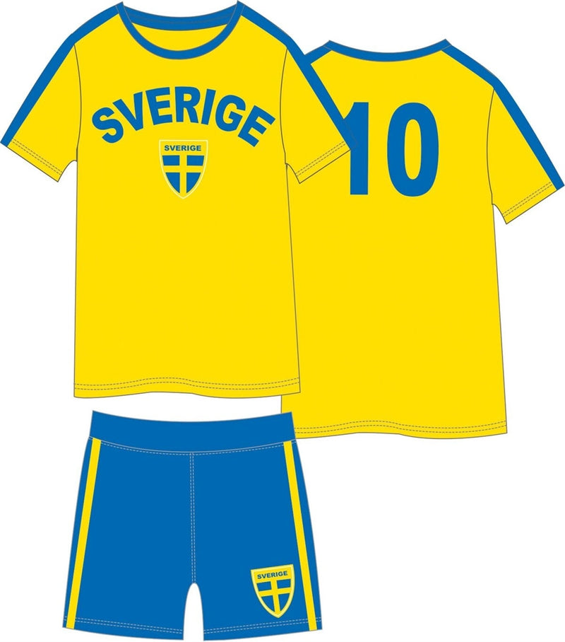 T-SHIRT+SHORTS VM-SET SVERIGE 86-140 CL